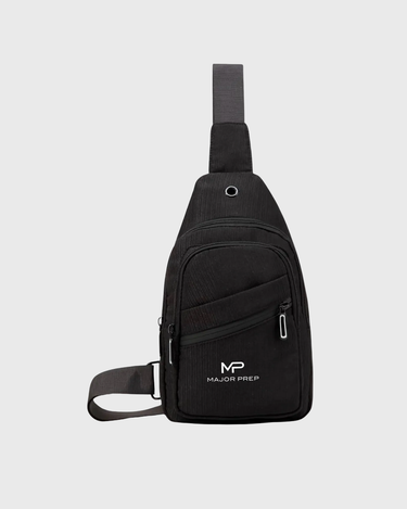 MP Strap Bag on soft gray background