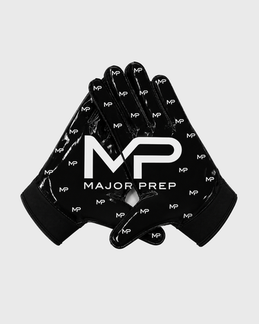 MP Football Gloves on soft gray background