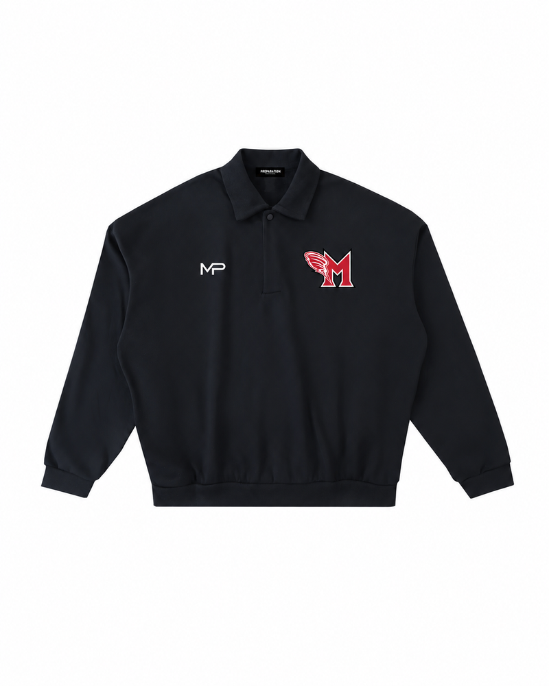 Fleece Polo Sweatshirt