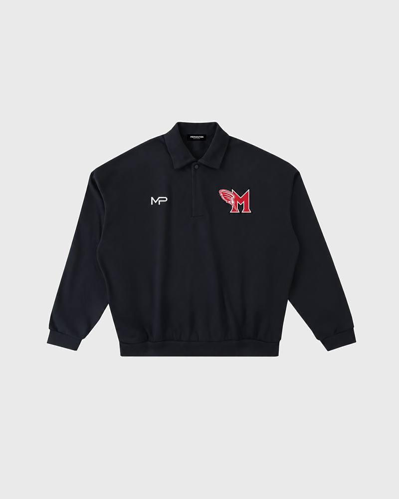 Fleece Polo Sweatshirt