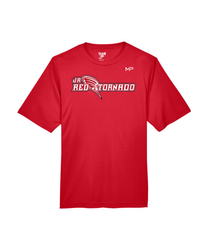 Jr Red Tornado Red Dri Fit Tee