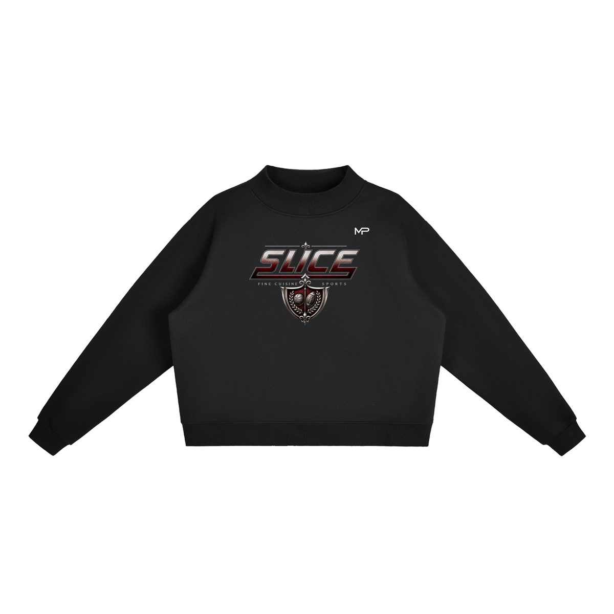 SLICE Ladies Mock-Neck Crew Sweatshirt