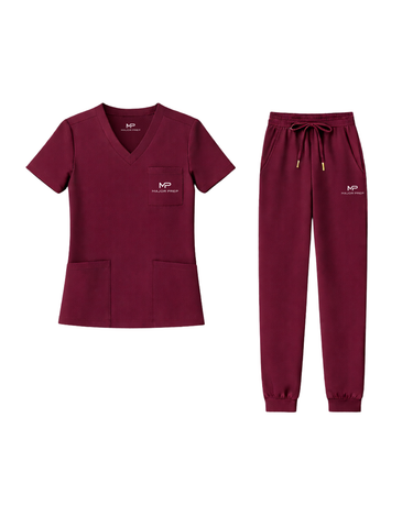 Maroon Scrub Set - Ladies