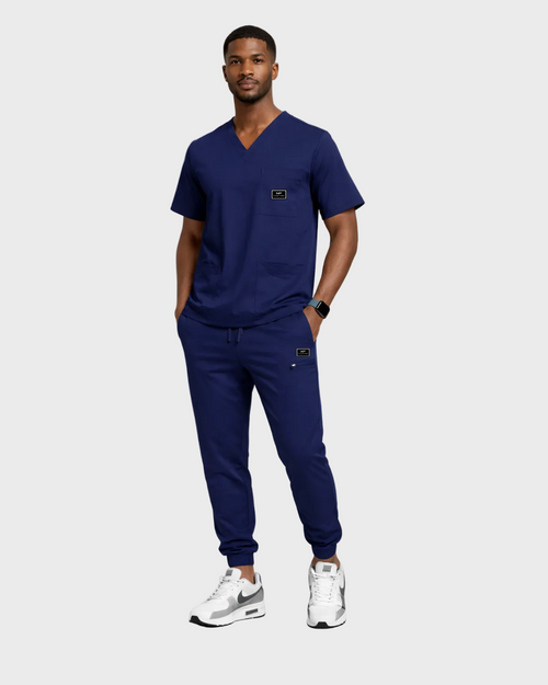 Men Scrub Set - Navy