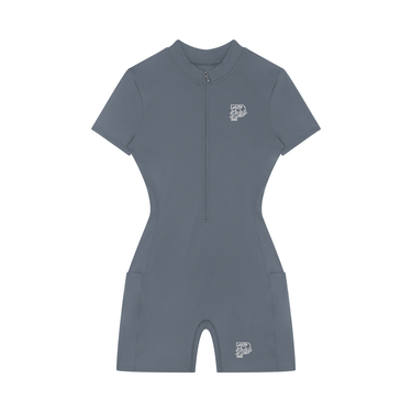 Women's Quarter-Zip Short Sleeve Romper