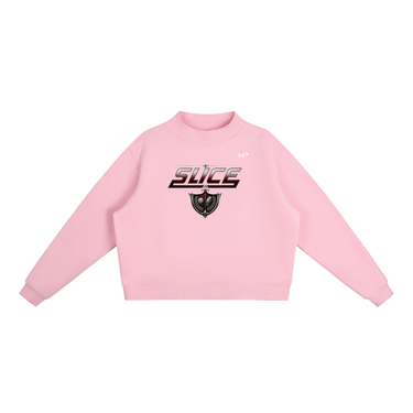 SLICE Ladies Mock-Neck Crew Sweatshirt