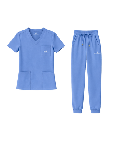 Cecil Blue Scrub Set - Ladies