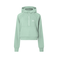 Graceful Cropped Half Zip Hoodie