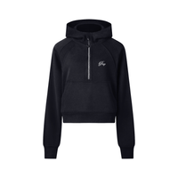 Graceful Cropped Half Zip Hoodie