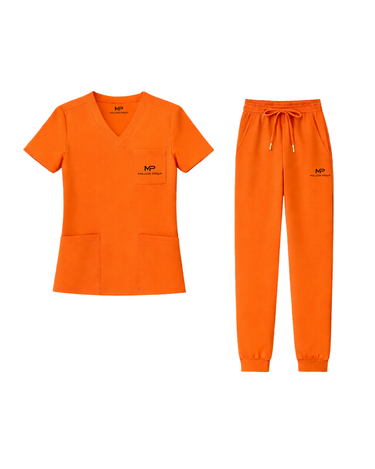 Orange Scrub Set - Ladies