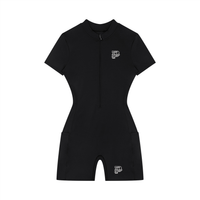 Women's Quarter-Zip Short Sleeve Romper