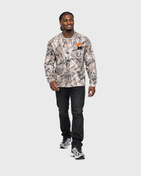Prep Camo  Long Sleeve product photo, soft gray background