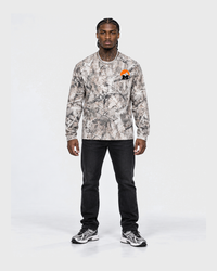 Prep Camo  Long Sleeve product photo, soft gray background
