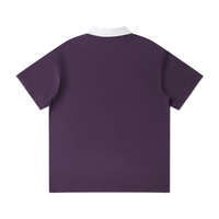 Contrast Collar Raglan Polo Shirt