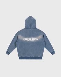 Major Prep Washed Two Way Zip Hoodie product photo, soft gray background