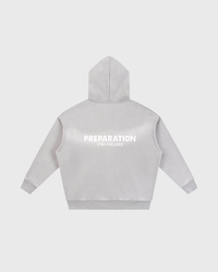 Major Prep Washed Two Way Zip Hoodie product photo, soft gray background