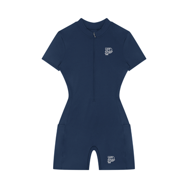Women's Quarter-Zip Short Sleeve Romper