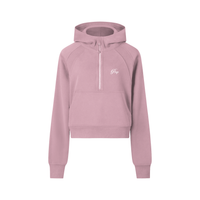 Graceful Cropped Half Zip Hoodie