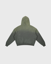 Greatness Hoodie product photo, soft gray background