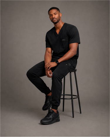 Men Scrub Set - Black product image 2