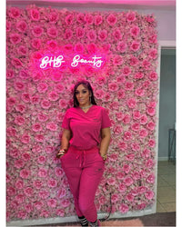 Ladies Scrub Set - Pink