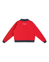 Red with Navy Blue