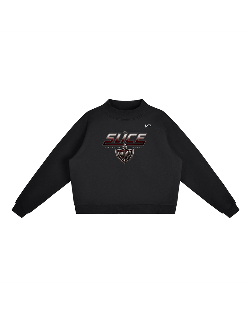 SLICE Ladies Mock-Neck Crew Sweatshirt
