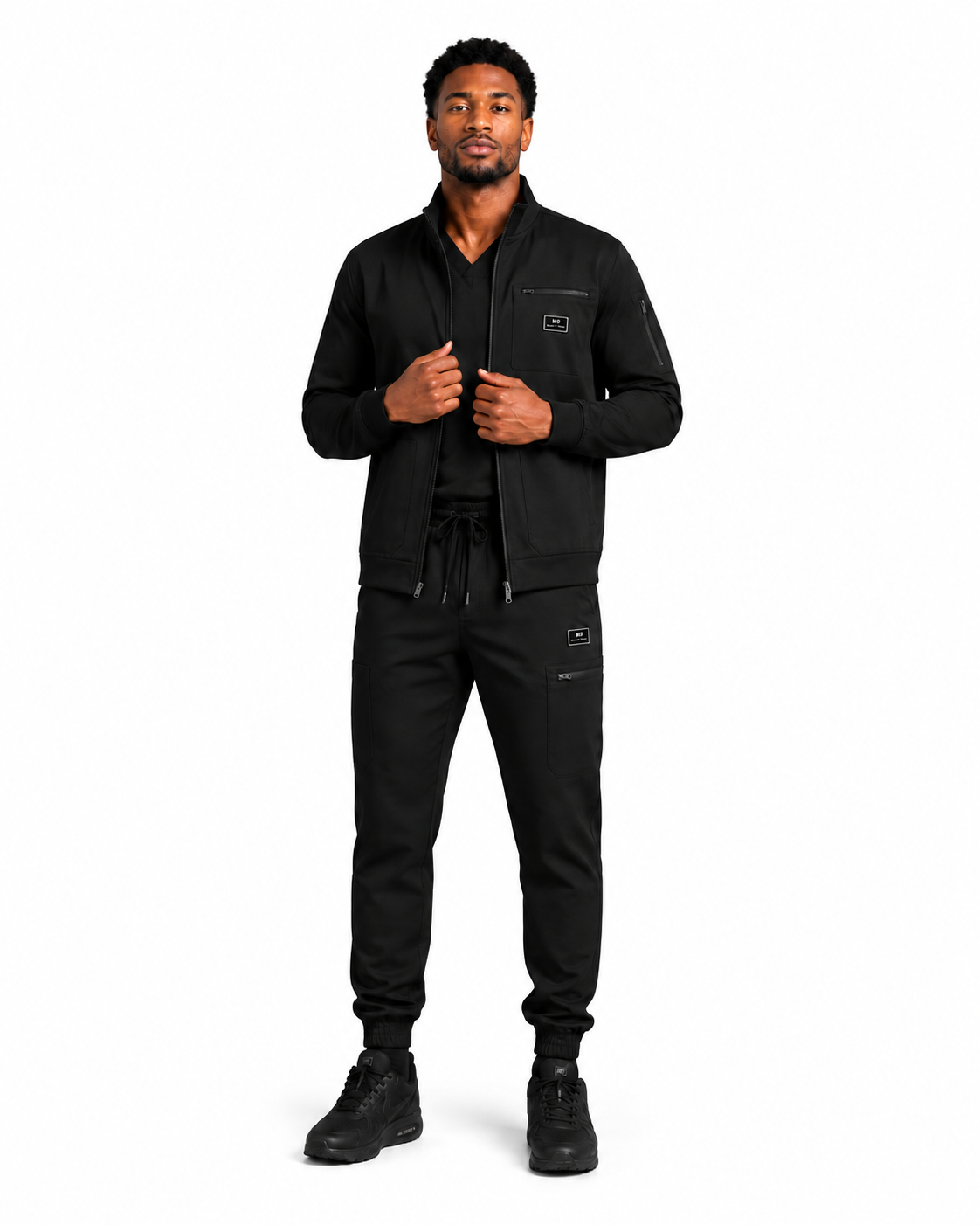 Men Jacket - Black on a clean white studio background