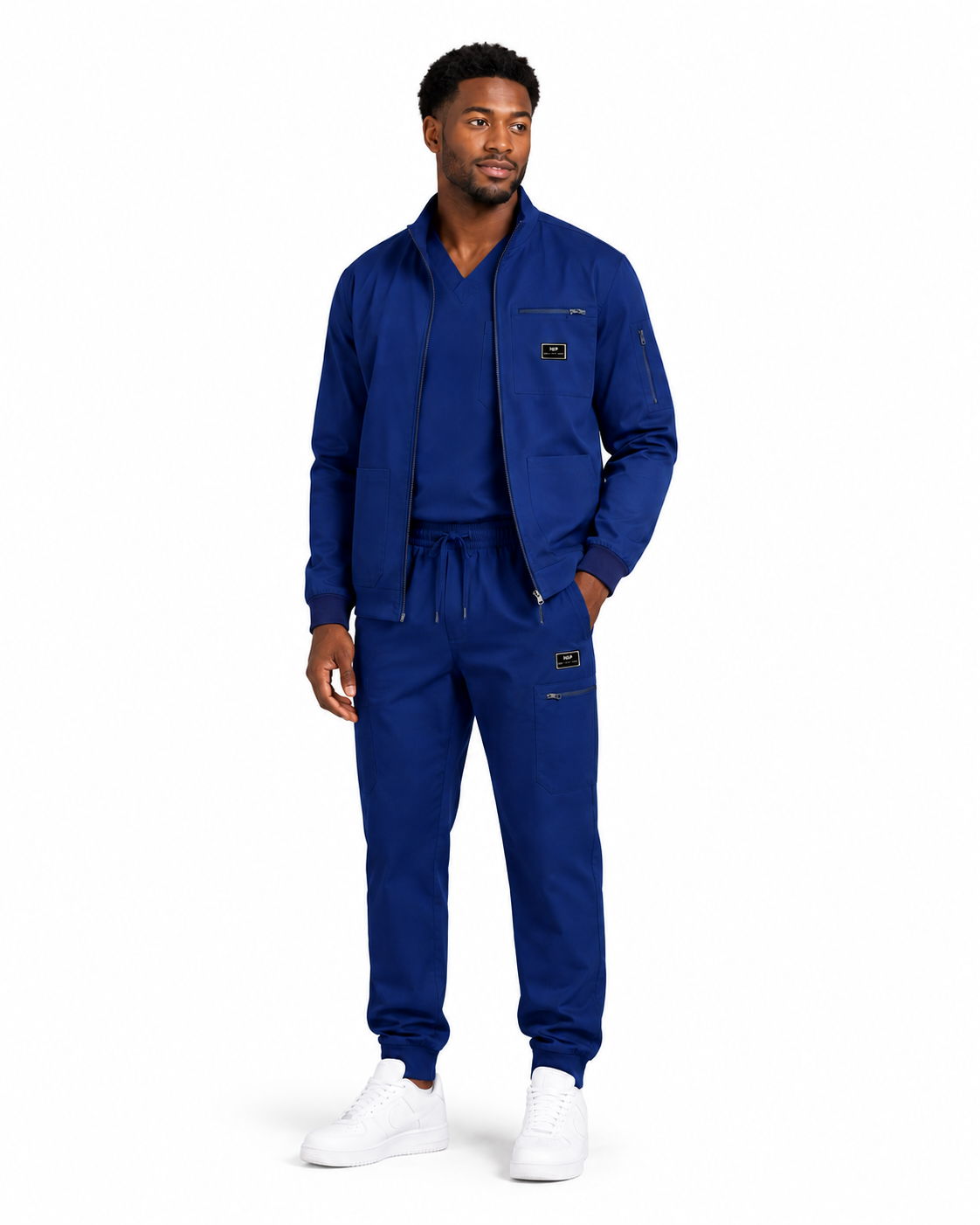 Men Scrub Bundle - Navy on a clean white studio background