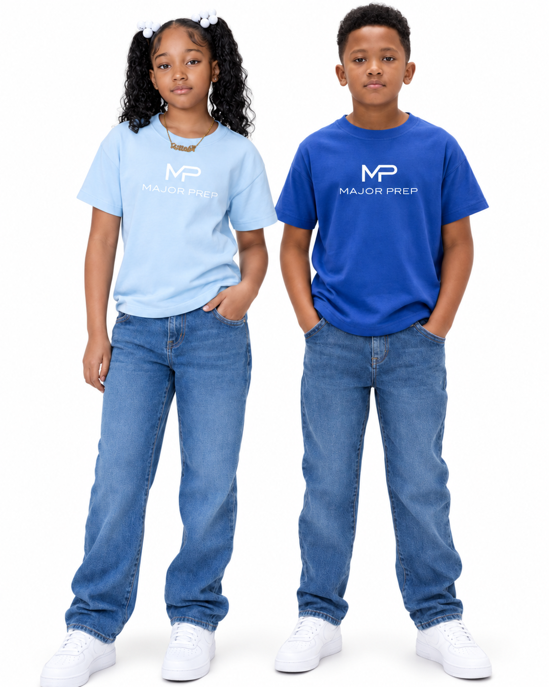 MP Kids' T-shirt on a clean white studio background