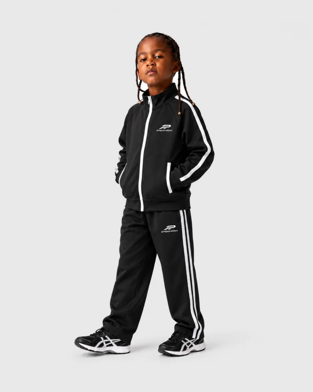 Preparation Sweats and Preparation Jacket youth track set in black